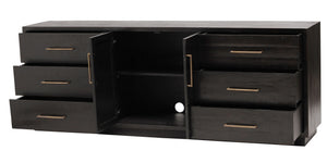 Suki Large Media Console- Burnished Black