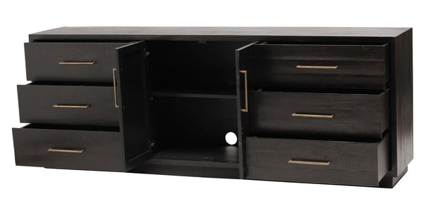 Suki Large Media Console- Burnished Black