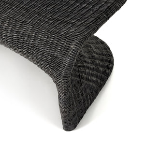 Portia Outdoor Dining Bench In 50" In Coal