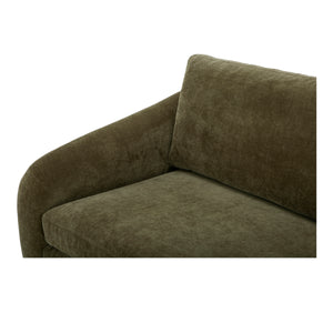 Quinn Sofa in Cedar Green with Wood Frame