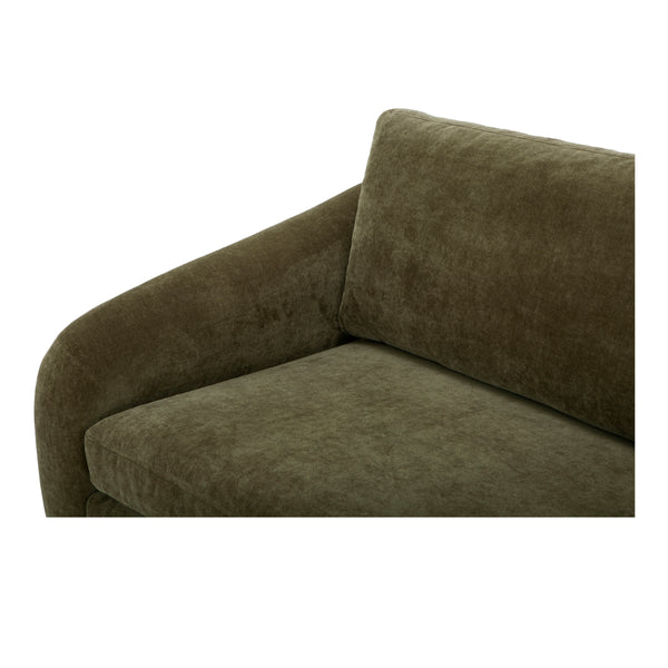 Quinn Sofa in Cedar Green with Wood Frame