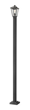 Talbot 1 Light Outdoor Post Mounted Fixture in Black Finish