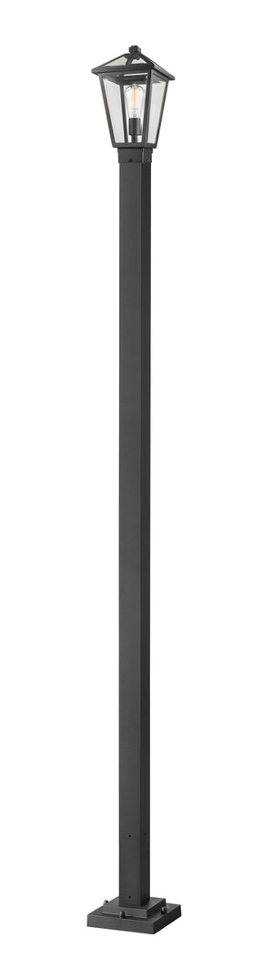 Talbot 1 Light Outdoor Post Mounted Fixture in Black Finish