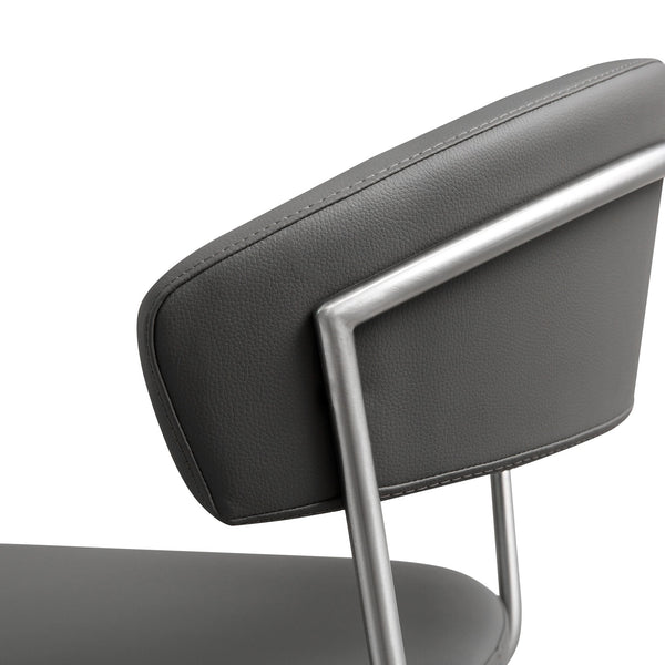 Cosmo Grey Stainless Steel Barstool