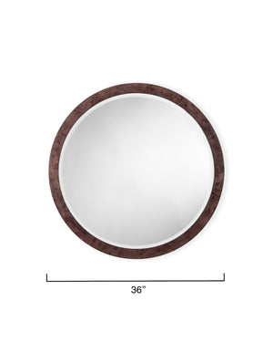  Chandler Round Wall Mirror, Charcoal