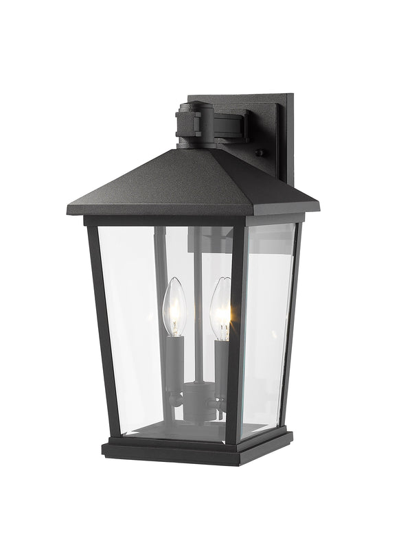 Beacon 2 Light Outdoor Wall Sconce in Black Finish