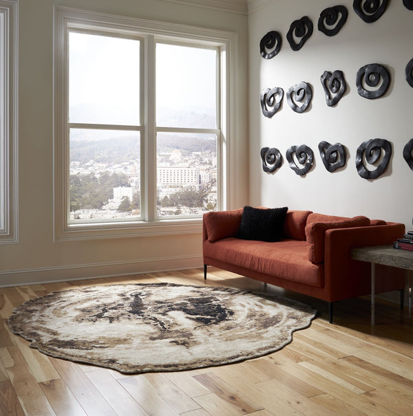 Swirl Wall Tile, Teak Wood, Assorted, Black