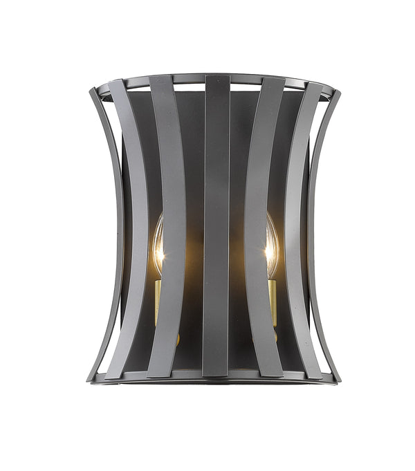 Geist 2 Light Wall Sconce in Bronze Gold Finish