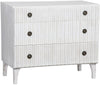 Daryl Mahogany and Veneer Dresser with Brass Pulls in White Wash Finish