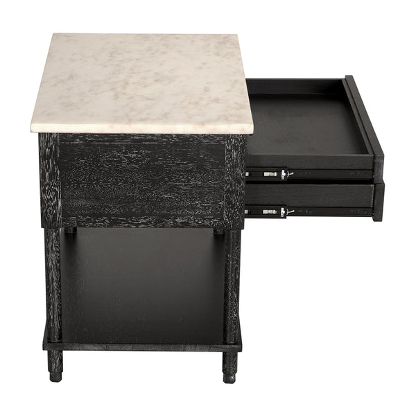 Artemio Side Table with Marble Top