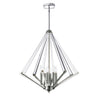 8LT Chandelier Polished Chrome  with Acrylic Arms