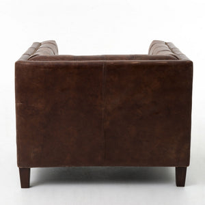 Miles Club Chair - Distressed Brown Leather