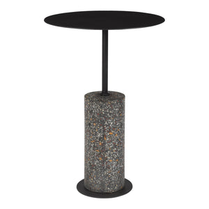 Moe's Lillith Accent Table Black Terrazzo Base