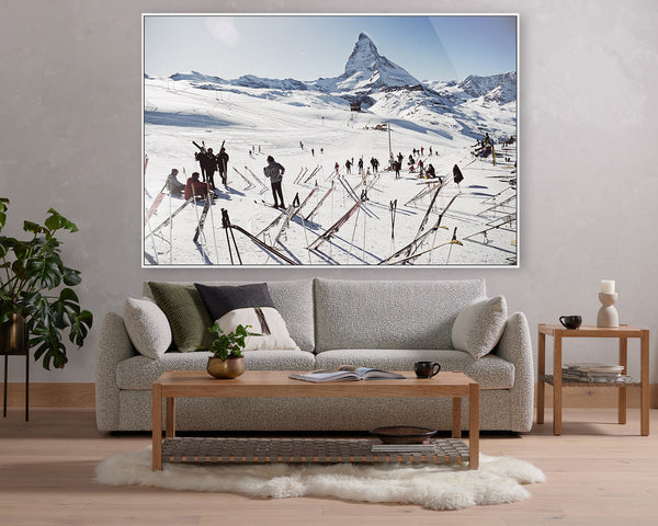 Zermatt Skiing (72" X 48") In Slim Aarons's Showcase In Photography Art