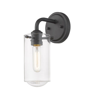 Delaney 1 Light Wall Sconce in Matte Black Finish
