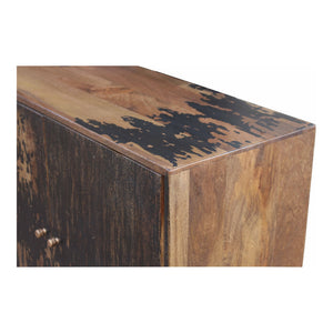 Moe's Artists Large Black Sideboard, Rustic Finish