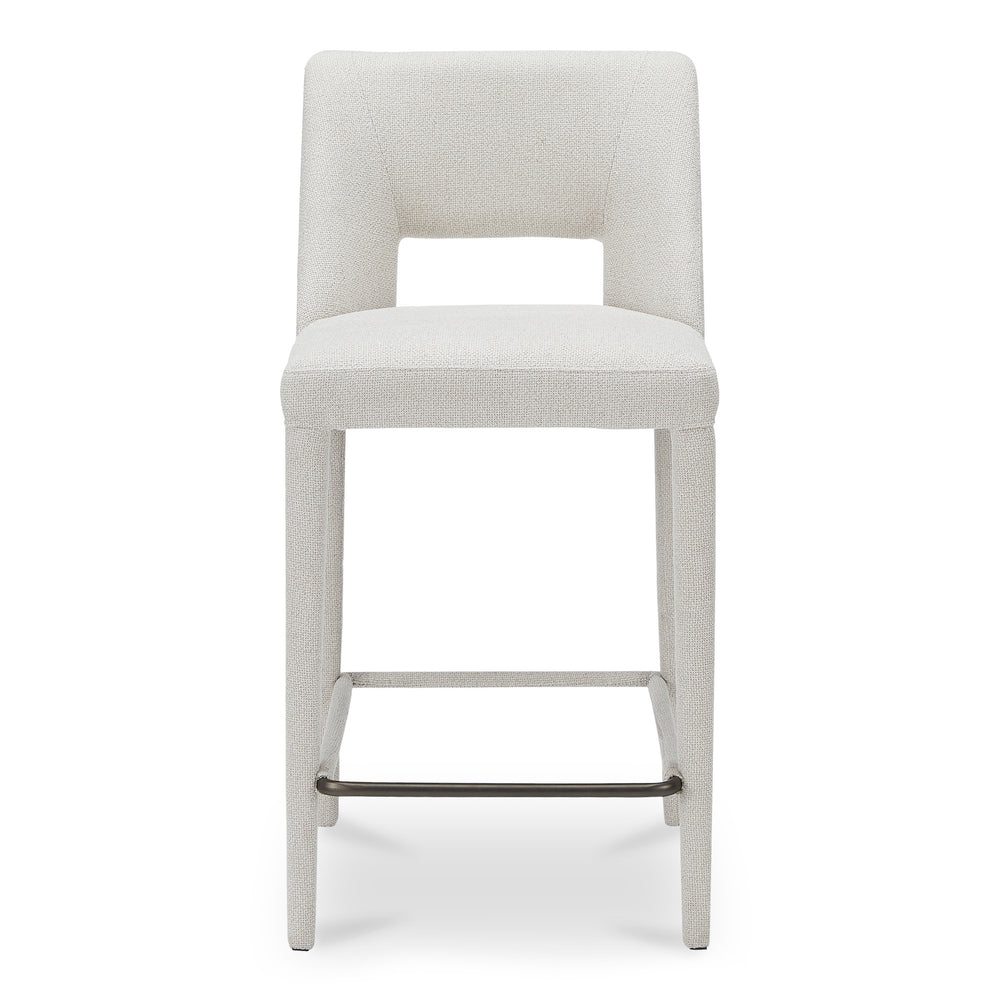 Moe's Joyce Counter Stool Beige Upholstered