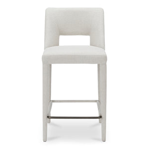 Moe's Joyce Counter Stool Beige Upholstered