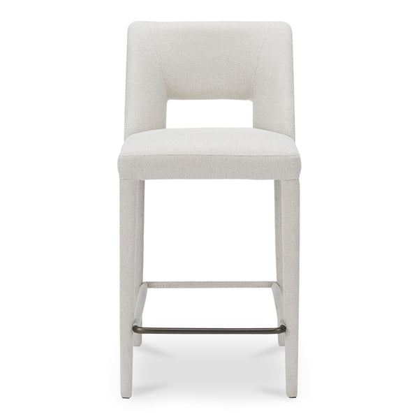 Moe's Joyce Counter Stool Beige Upholstered