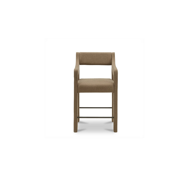 Moe's Elise Counter Stool in Ochre with Sloped Arms