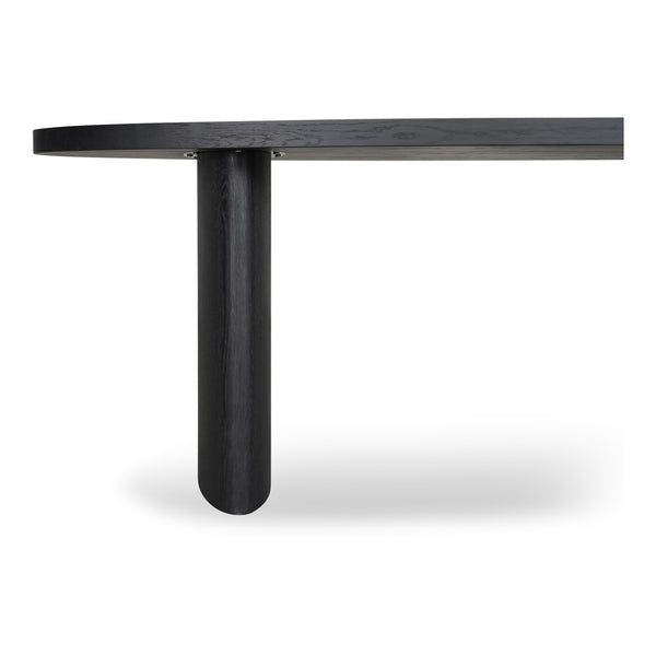 Moe's William Dining Table Black with Herringbone Pattern