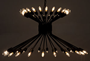 Mancini Chandelier, Black Steel
