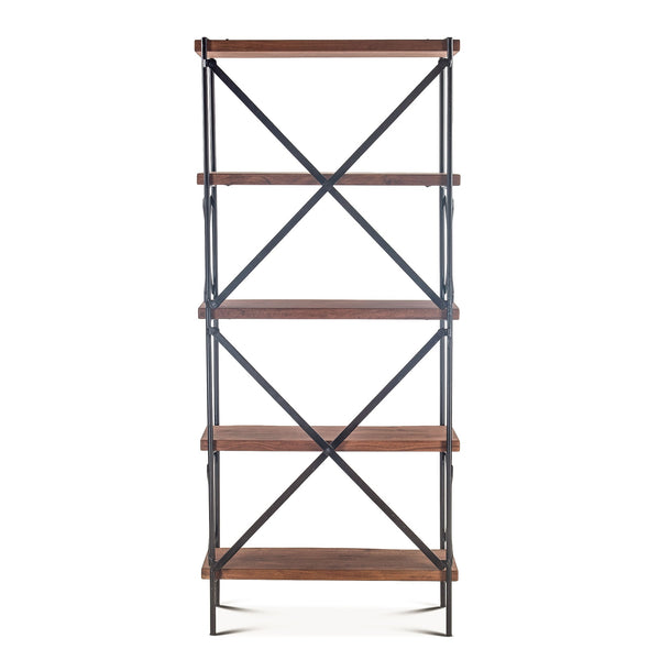 Organic Forge 78-Inch Tall Live Edge Bookshelf