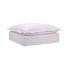 Moe's Olivia Ottoman in LiveSmart White Fabric