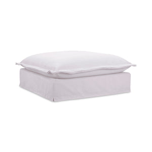 Moe's Olivia Ottoman in LiveSmart White Fabric