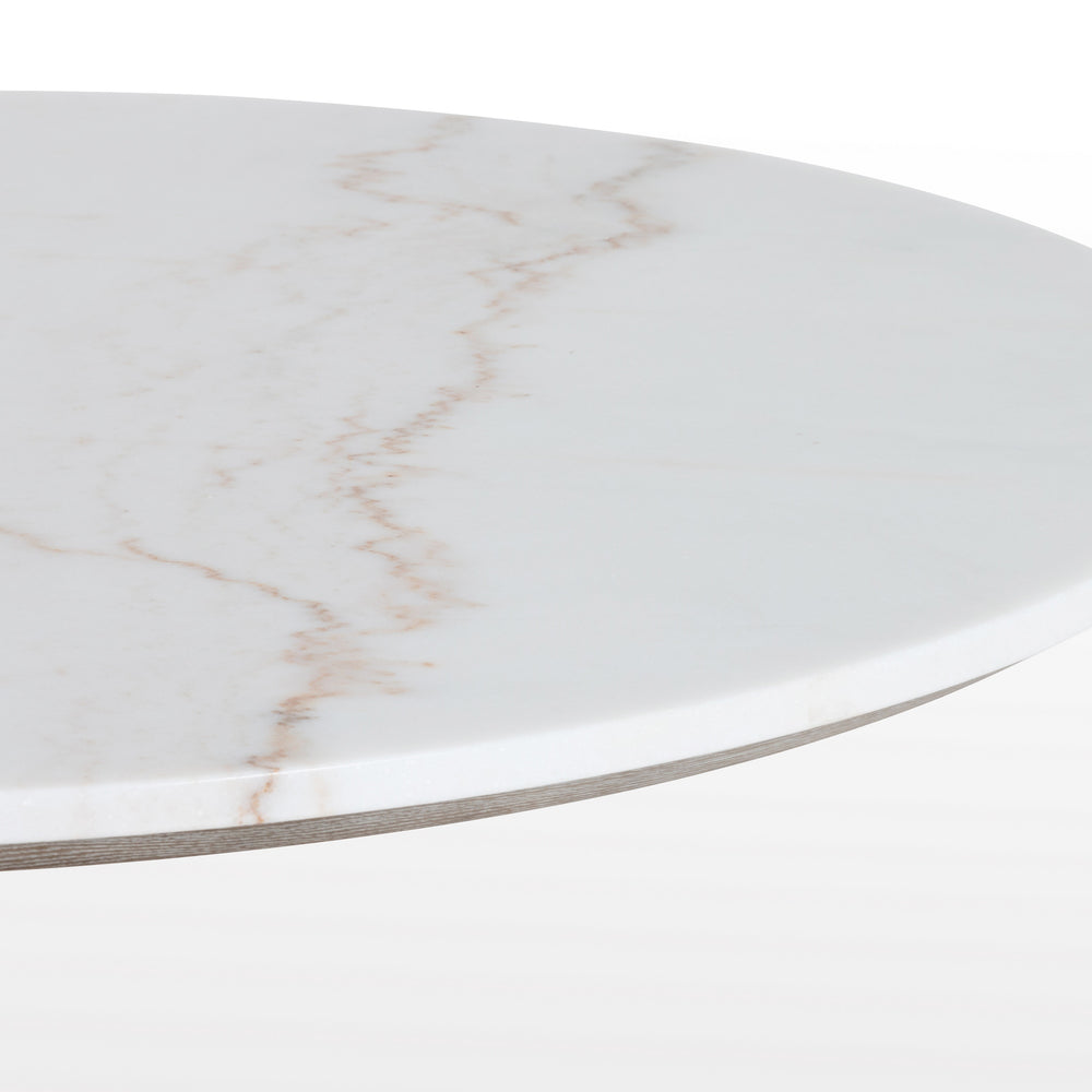 Powell Bistro Table In 42" In White Marble