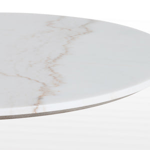 Powell Bistro Table In 42" In White Marble