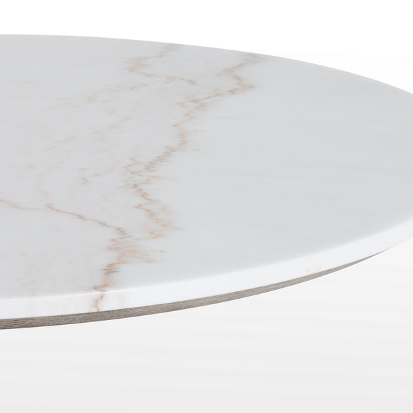Powell Bistro Table In 42" In White Marble