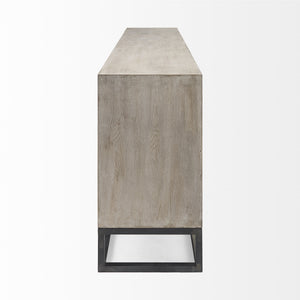Genevieve II Light Brown Fir Veneer 9 Drawer Sideboard