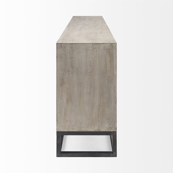 Genevieve II Light Brown Fir Veneer 9 Drawer Sideboard