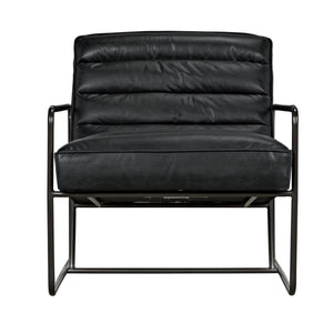 Demeter Chair, Metal and Leather