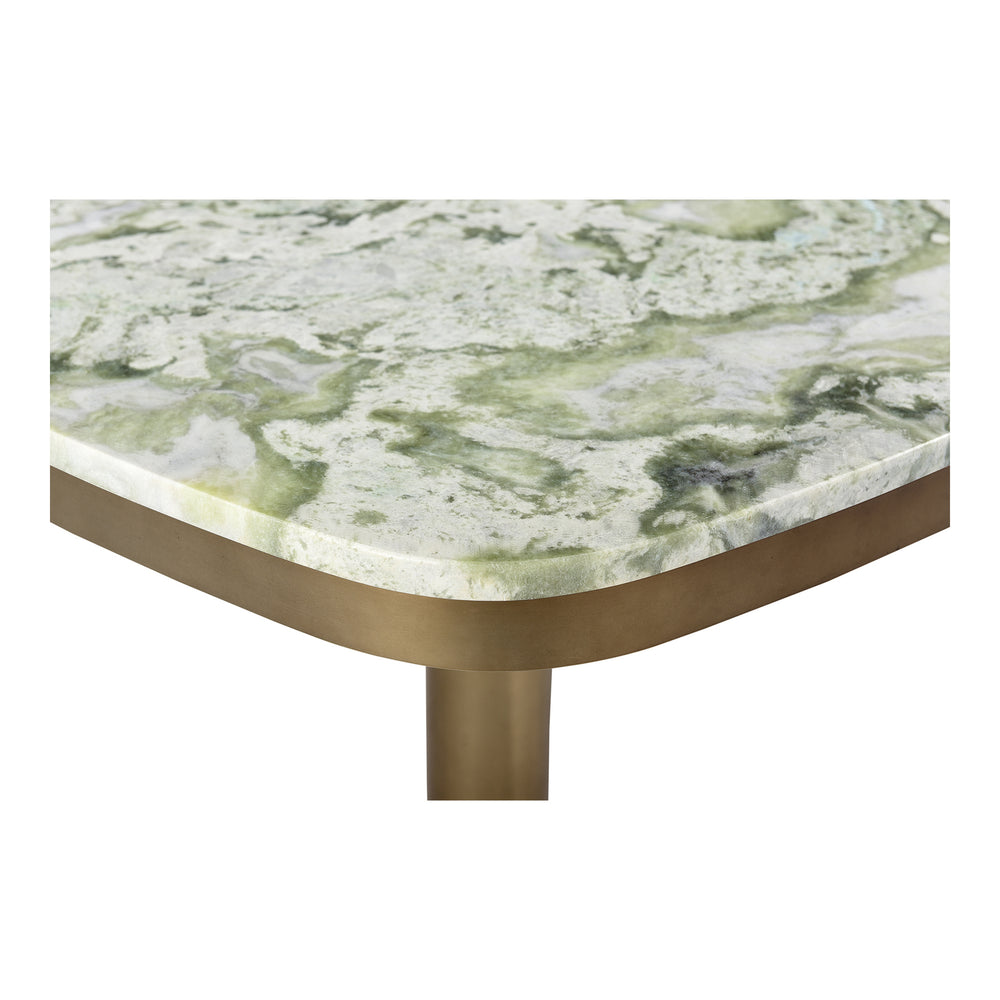 Celeste Cafe Table Green Onyx Marble & Brass