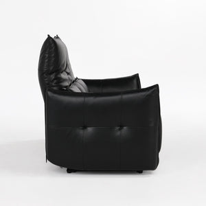 Amsterdam Power Reclining Sofa in Premium Black Leather