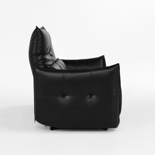 Amsterdam Power Reclining Sofa in Premium Black Leather