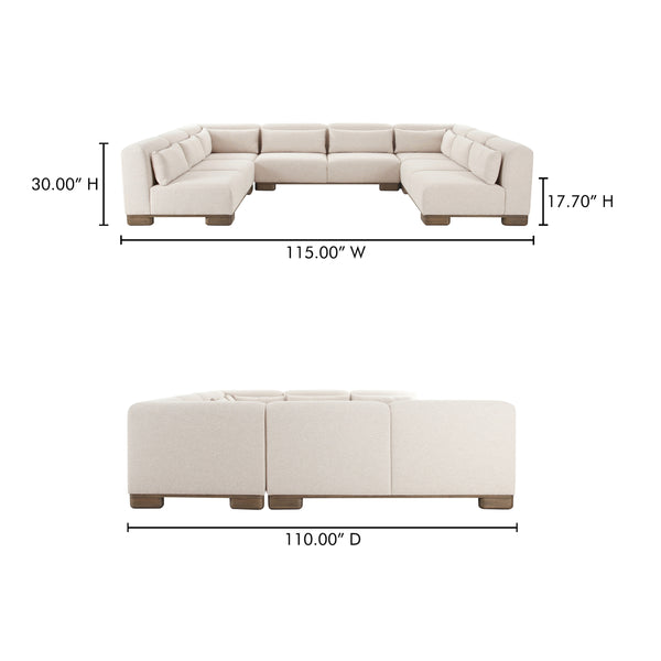 June U-Shaped Modular Sectional in Oatmeal