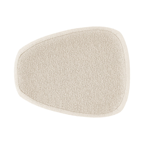 Carlese Boucle Small Ottoman, Palladian Beige