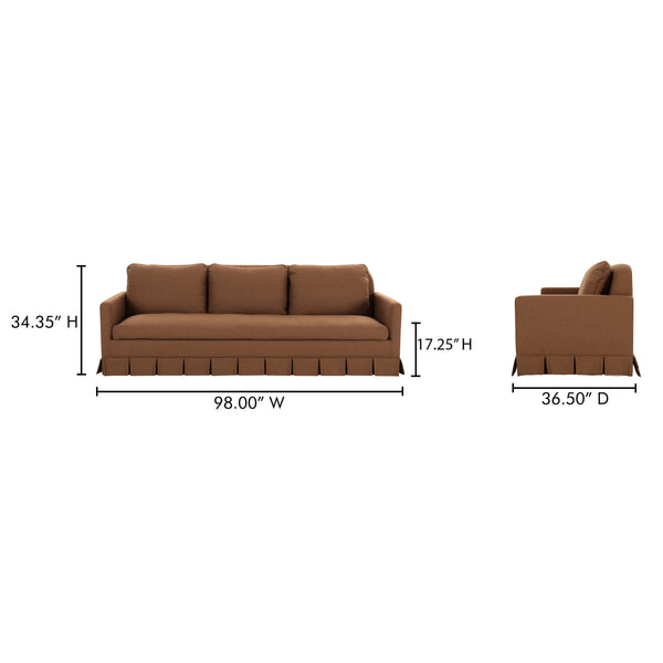 Pellicano Sofa in Terracotta by Gillian Segal
