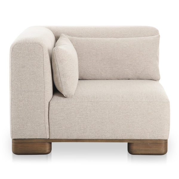 Moe's June Corner Chair in Oatmeal Beige