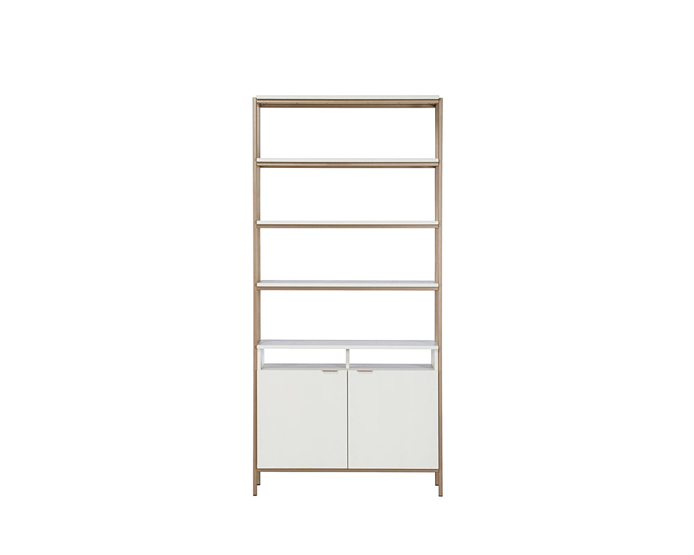 Ambrose Modular Bookcase - Large - Champagne Gold - Cream