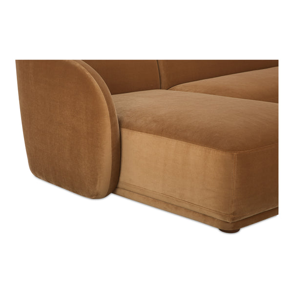 Moe's Faye Left Sectional in Tan Faux Mohair