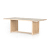 Clarita Dining Table In White Wash Mango