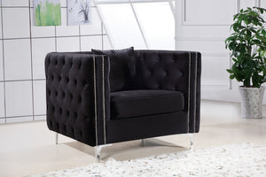 Stuart Chair In Black Velvet