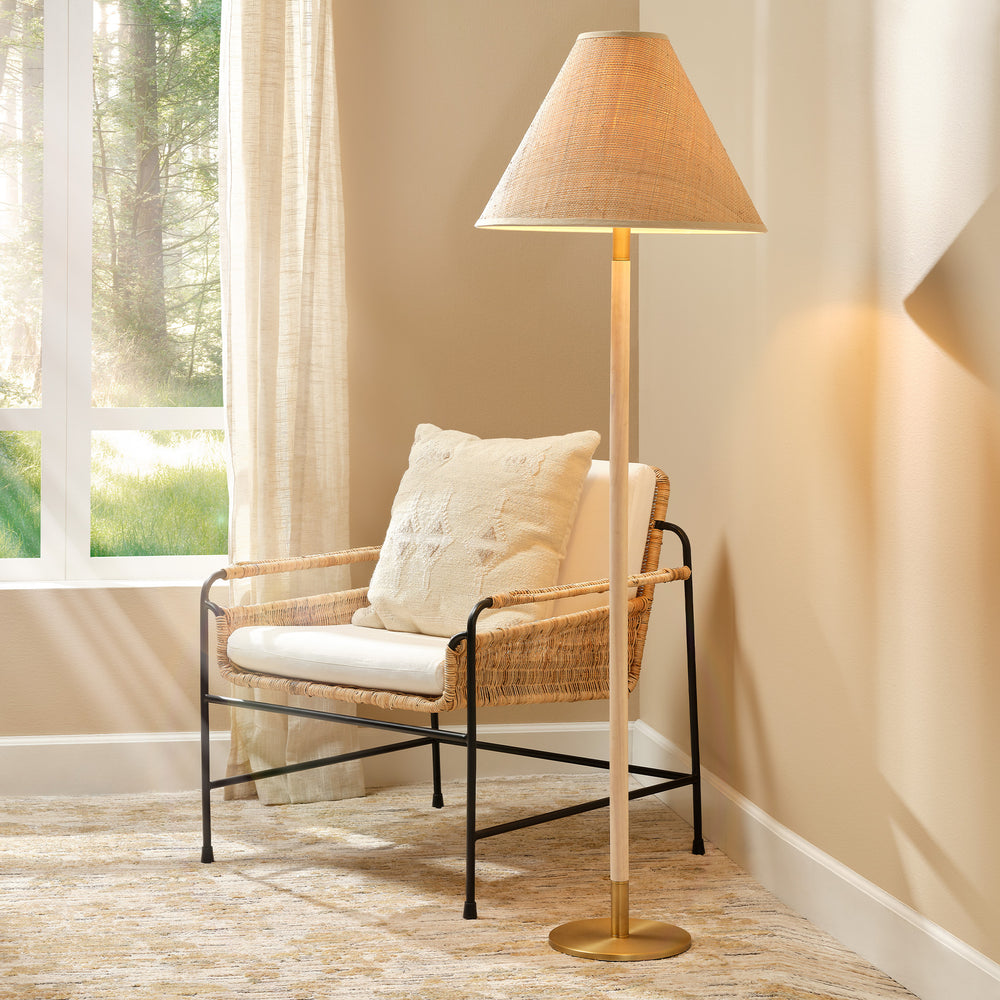 Morgana Metal and Wood Floor Lamp