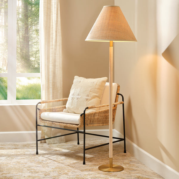Morgana Metal and Wood Floor Lamp