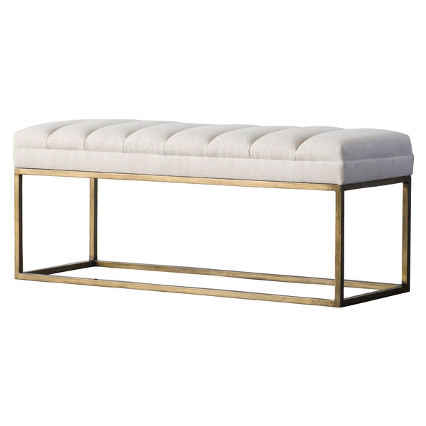 Darius Fabric Bench In Shortbread
