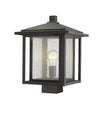 Aspen 1 Light Outdoor Post Mount Fixture in Oil Rubbed Bronze Finish
